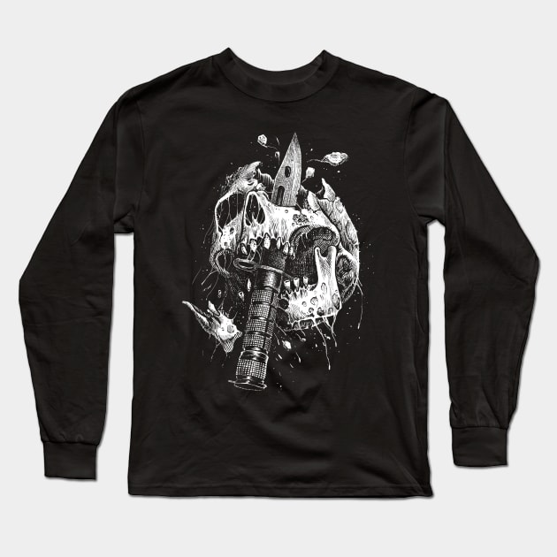 horrorart Skulls knife Long Sleeve T-Shirt by Promags99